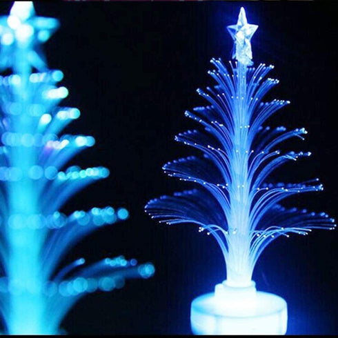 2pcs Multi- Colour Christmas LED Light Christmas Tree Fiber Optic LED Night Lights Decorative Fibre Christmas Tree LED Night Light Christmas Holiday Decoration