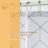 Aimjerry Cube Fabric Shower Curtain for Bathroom, White Waterproof 72-inch