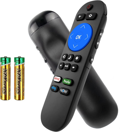 Universal for Roku TV Remote, Replacement for Hisense, TCL, Sharp Roku TV Remote, Remote Control Replacement for Roku TV with Netflix, Sling, Hulu, Now Button and Battery