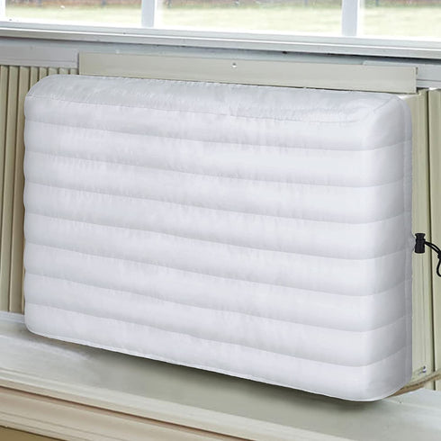 FILORA Indoor Air Conditioner Cover Window AC Units Covers for Inside 17 x 13 x 3 inches(L x H x D) White