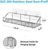 Adhesive Shower Caddy Shower Shelf Basket with Hooks, 304 Stainless Steel, 2 Pack (Silver)