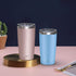 Umite Chef 20oz Tumbler with Lid, Stainless Steel Vacuum Insulated Double Wall Travel Tumbler with Straw, Durable Insulated Coffee Mug, Rose Gold, Thermal Cup with Lid