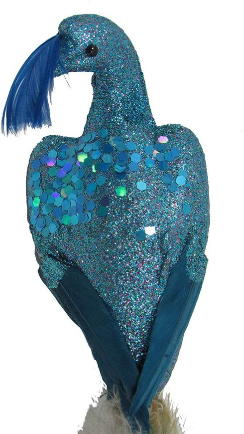 Kurt Adler 18-Inch Decorative Feather Peacock with Clip