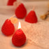 Nuanchu 8 Pieces Valentine Day Red Strawberry Candle Strawberry Shaped Scented Candle Mini Soy Wax Candle Small Scented Candle Wax Decorative Candle for Bedroom Bathroom Decoration Parties, 2 Packs