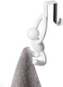 Umbra Buddy Space-Saving Over The Cabinet Storage Hooks, Kitchen and Bathroom Organizer, Set of 2, White, 2 Count