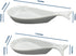 Fish Spoon Rest Ceramic for Kitchen Set of 2, White