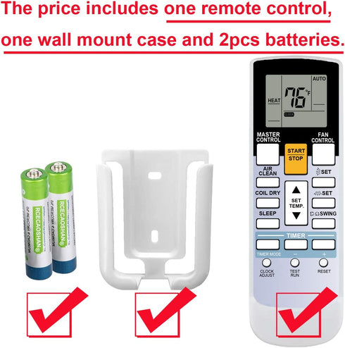 RCECAOSHAN Replacement for Fujitsu Air Conditioner Remote Control Ar-Rah2u Ar-Rah1u Ar-Rae2u Ar-Rae1u Ar-Ry3 Ar-Ry4 Ar-Ry5 Ar-Ry6 Ar-Ry7 Ar-Ry10 Ar-Ry11 Ar-Ry12 Ar-Ry14 Ar-Ry15 Ar-Ry16 Ar-Ry17 Ar-Ry19
