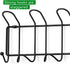 Minggoo Coat Rack Wall Mounted Hook Rack Over The Door Hook Set of 2, Organizer 13 Hooks, Heavy-Duty Iron Wire Black