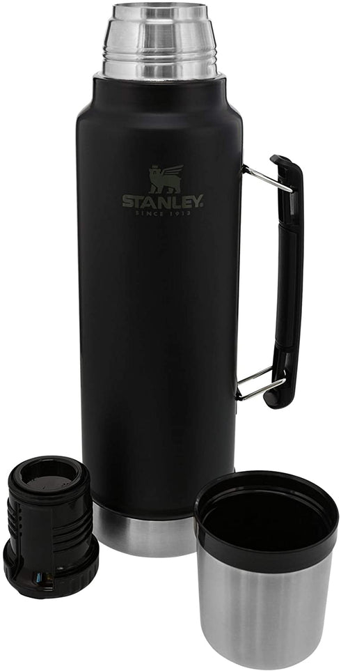Stanley Classic Vacuum Insulated Wide Mouth Bottle, 1.5 qt - BPA-Free 18/8 Stainless Steel Thermos for Cold & Hot Beverages Keeps Liquid Hot or Cold for Up to 24 Hours