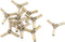 Quluxe 1/4 Inch Brass Hose Barb, 3-Way Y-Shaped Hose Fitting Intersection/Split Brass Water/Fuel/Air (Pack of 10)