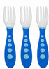NUK First Essentials Kiddy Cutlery Forks (3 Count (Pack of 1) Blue)