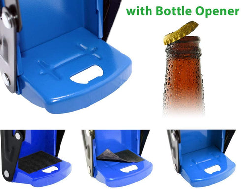 laffeya Can Crusher, Can Crusher Wall Mounted 16 oz & Bottle Opener, Eco-Friendly Aluminum Can Crusher, Heavy Duty Can Crusher Soda Beer Smasher Recycling Tool (16oz, Blue)