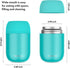 Hot Containers for Kids Lunch Box - Wide Mouth Keep Food Drinks Hot Warm Cold Box, 16Oz Thermal Soup Bowl With Spoon Nomeca Stainless Steel Vacuum Food Flask for School Office Outdoor, Teal