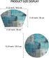 Modern Teal Turquoise Placemats for Round Table Set of 4 Grey Abstract Wedge Table Mats with Centerpiece Heat Resistant Washable Place mats for Indoor Outdoor Kitchen Dinning Table Decoration (5 Pcs)
