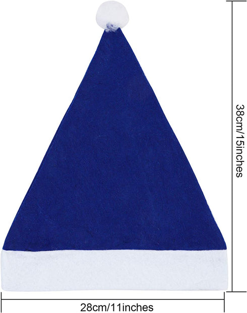 URATOT 16 Pack Christmas Non-Woven Santa Hats for Christmas Costumes Decoration