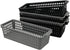 Vababa Plastic Desk Organizer Basket, Slim Storage Basket, Pack of 6
