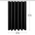 Textured ‹Fabric Shower Curtain - Polyester Shower Curtains for Bathroom, Water Repellent, Hotel Spa Luxury with 12 Hooks, Machine Washable, Decorative Bathroom Curtain Black 72 x 72