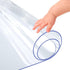 PoPoTo New Clear Plastic Tablecloth Cover Protector for Dining Room Table 16x32 Inch Desk Protector Mat Clear Vinyl Table Pad Protector Desk Pads Mats Wood Furniture Protective for Tabletop Countertop