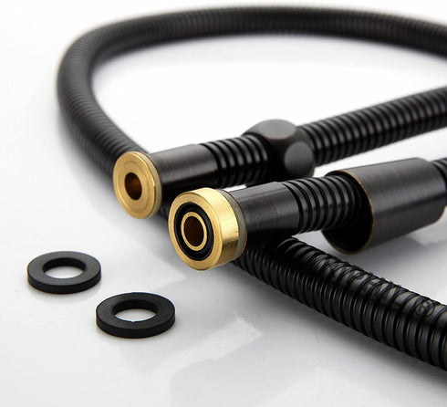 TRIPHIL Kink-free Shower Hoses Extra-long for Handheld Showerhead Hose Replacement Flexible Metal Shower Tube Extension Anti-twist 2 Brass Connectors Stainless Steel Sleeve Oil Rubbed Bronze 79 Inch