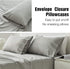 AKK Light Grey Twin Size Sheet Sets 14" Deep Pocket, Ultra Soft Brushed Microfiber Bedding Sheets Set of 3, Wrinkle Free Durable