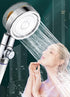 PXLYWLTZL Turbo Propeller Driven Shower Head?High-pressure shower head with 2 filter,1 Hose,1 holder and Adjustable switch?Handheld Turbocharged turbo fan shower head 360 Degrees Rotating