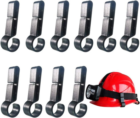10 Pcs Helmet Clips for Headlamp,Headlamp Hook,hard hat Light Clip,Helmet Clip,Hard Hat Accessory Easily Mount Headlamp on Narrow-Edged Helmet