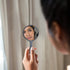 25 Pieces Handheld Hand Mirror Small Mirror Compact Portable Round Mirror Travel Makeup Mirror for Women Girls Travel Camping Daily Use (White, Pink, Black, Blue, Green)