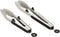 Amazon Basics 2-Piece Stainless Steel Kitchen Tongs, Black Non-Slip Grip, 9-Inch and 12-Inch