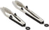 Amazon Basics 2-Piece Stainless Steel Kitchen Tongs, Black Non-Slip Grip, 9-Inch and 12-Inch