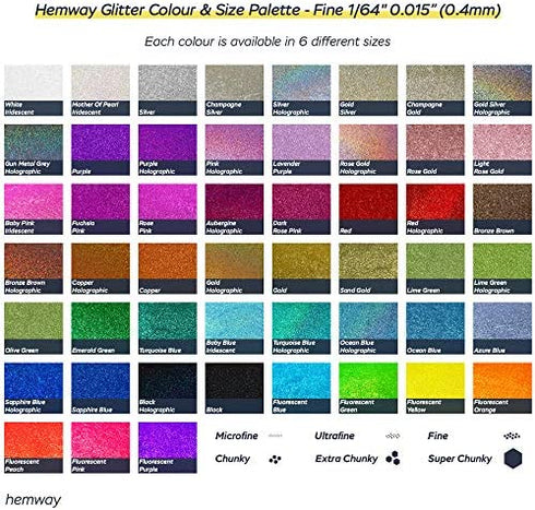 Hemway Glitter Paint Additive 100g / 3.5oz Crystals for Acrylic Emulsion Paint - Interior Wall, Furniture, Ceiling, Wood, Varnish, Matte - Fine (1/64" 0.015" 0.4mm) - Gold Silver