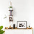 Titanape Hanging Plant Shelf with Jute Rope, 3 Tier Hanging Book Shelves for Kids Room/ Nursery/ Living Room/ Bedroom, Small Bathroom Floating Shelves for Wall Storage, Rustic Wood Shelves for Wall