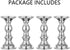 Nuptio Silver Pillar Candle Holders, Wedding Centerpieces Metal Candle Holder for 2 inches Candles Stand Decoration Ideal for Weddings Special Events Parties Living Room, 4 Pcs