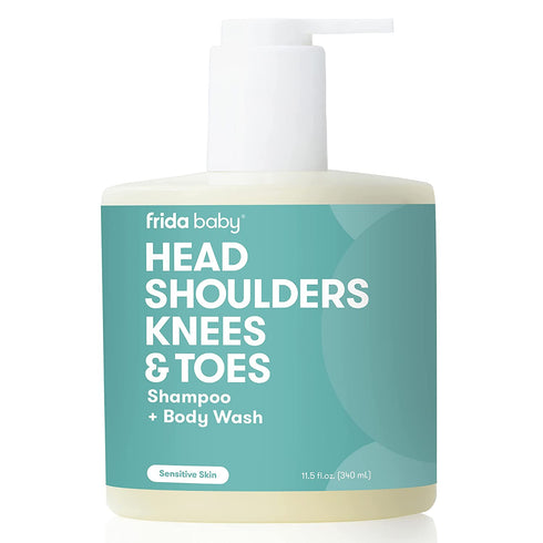 Head Shoulders Knees & Toes Shampoo + Body Wash by Frida Baby Head to Toe Tear Free Baby Shampoo and Body Wash for Sensitive Skin and Dry Skin