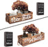Bathroom Decor Box and Funny Bathroom Sign - Cute Farmhouse Rustic Decorations for Top of Toilet Tank Toilet Paper Holder - Great Housewarming Gift Idea (Brown)