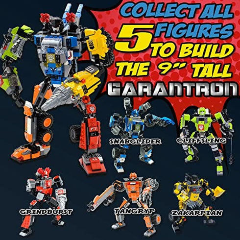 JITTERYGIT Robot Building Toy Gift for Boys, Perfect STEM Gift for Builders Ages 6, 7, 8, 9, and 10 Year Olds, Yellow Zakarpian (238 Pcs) Robotryx