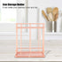 Vbestlife Storage Basket, Rose Gold Iron Storage Basket Organizer Storage Holder Desktop Decor for Home/Office(B)
