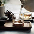 Whiskey Glass Mountain Fuji Style Wine Glass Teacups with Wooden Bottom - Infusing Coffee, Milk, Tea