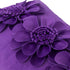 JWH 3D Flower Throw Pillow Covers Aesthetic Sunflower Pillow Cases Cute Pillowcase Handmade Decorative Rectangle Velvet Cushion Covers Farmhouse Sofa Couch Floor Decor Plush Shams 12x20 Inch Purple