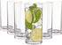 Classic 16-ounce Premium Quality Plastic Water Tumbler | Clear Set of 6