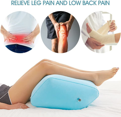 Leg Elevation Pillow,Inflatable Wedge Pillow Legs Elevates to Relax Muscles,Relax Muscles,Reduce Swelling,Leg Pain,Back Pain,Improves Circulation