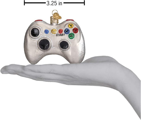 Old World Christmas Ornaments: Video Game Controller Glass Blown Ornaments for Christmas Tree (44094), Glitter Multi