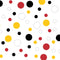 Black/Red/White/Yellow Vinyl Wall Stickers - 2 & 4 inch Circles (60 Decals)