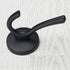Mellewell Double Robe Hook 4-1/5'' Height Heavy Duty Towel Coat Hooks Wall Mounted Matte Black, 2 Pack, 09001D