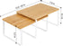 NEX Bamboo Kitchen Cabinet and Counter Shelf Organizer, Stackable & Expandable, White and Natural
