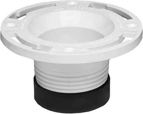 Oatey 43651 PVC Twist-N-Set Closet Flange, 4" x 4" x 4", White