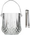 Lily's Home Glass Ice Bucket with Handle and SS Tongs, This Beautiful Piece is Ideal for Entertaining and Every Day Use