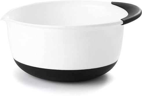 Spring Chef - Mixing Bowls with Soft Grip Handles, Prep Bowls for Baking and Cooking, Mixing Bowl with Pour Spout and Non-skid Bottom, Set of 3, Blue, Mint and White
