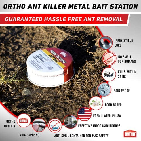 Ant Killer by Ortho Home Defense 4+1Pk|Metal Ant Traps Indoor & Ant Killer Outdoor | Ant Killer Indoor Safe for Pets and Kids |Effective Ant Trap & Ant Bait Indoor Ant Killer | Ants Killer for House