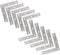 Flat L Shaped Corner Bracket, Tiberham 10 Pcs 80 x 80 mm Stainless Steel Right Angle Corner Brace Repair Plate, Heavy Duty Furniture Fastener Joint Corner Connector for Wood Shelf Cabinet Table Chair