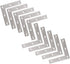 Flat L Shaped Corner Bracket, Tiberham 10 Pcs 80 x 80 mm Stainless Steel Right Angle Corner Brace Repair Plate, Heavy Duty Furniture Fastener Joint Corner Connector for Wood Shelf Cabinet Table Chair